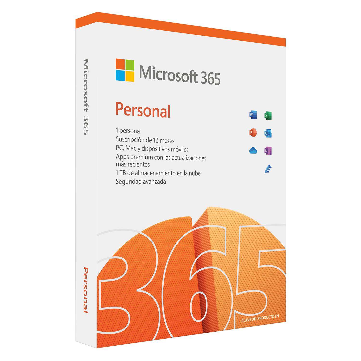 Microsoft Office 365 Personal 1 Usuario 5 Dispositivos 12 Meses