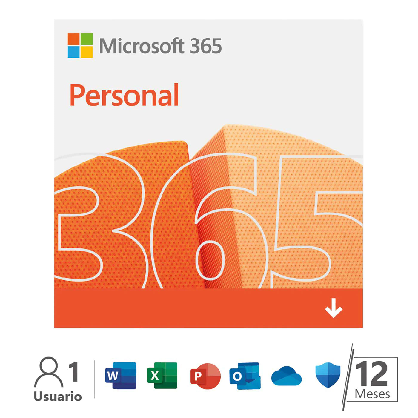 Microsoft Office 365 Personal 1 Usuario 5 Dispositivos 12 Meses