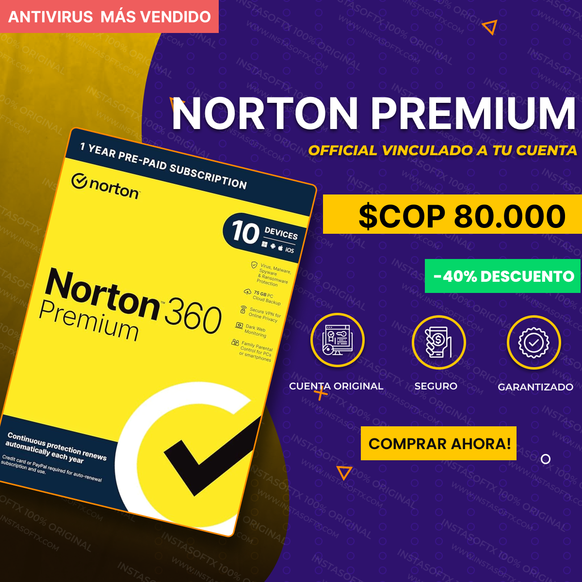 Norton Antivirus Premium 10 Dispositivos