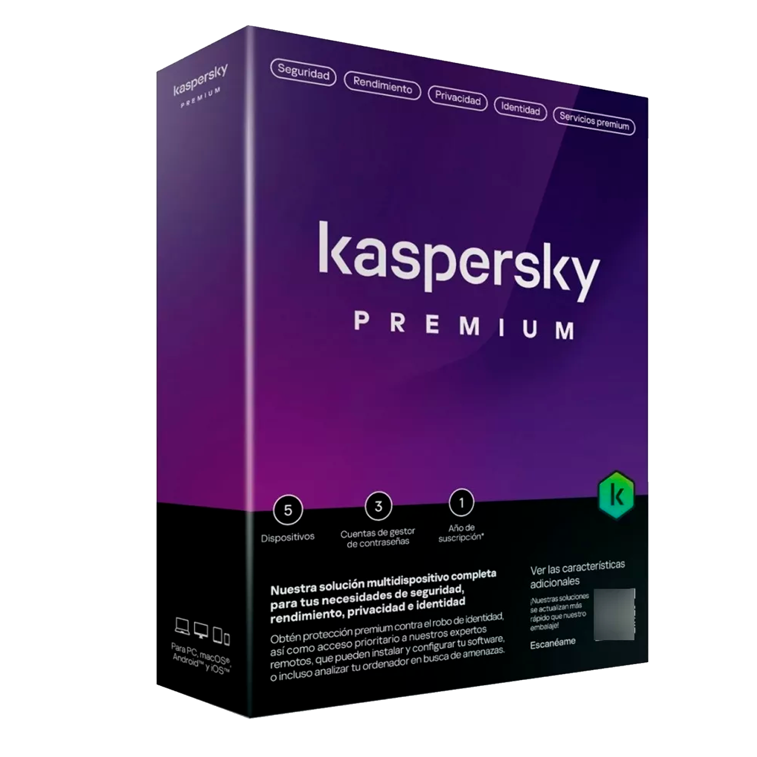 Kaspersky Premium 3 Dispositivo 1 año